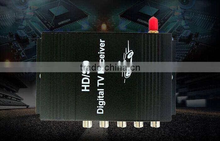 Four way Box Car Mobile ATSC USA Digital TV Receiver M-488X Voltage DC12V For Car DVD Player 4 Video Output