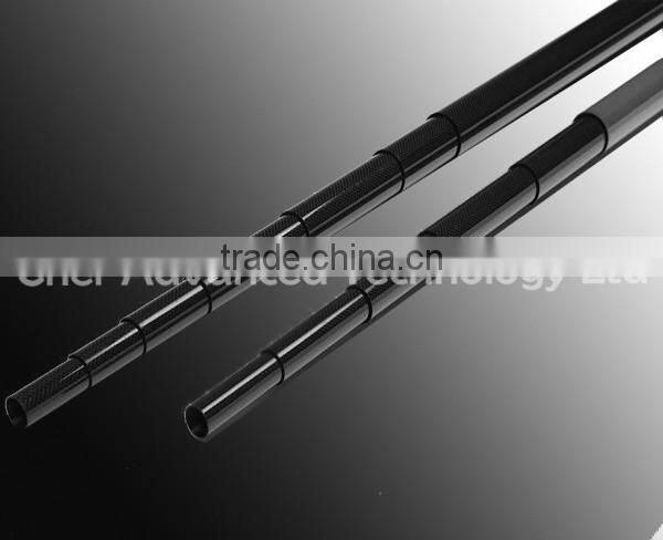 Carbon fiber & fiberglass hybrid telescopic tube