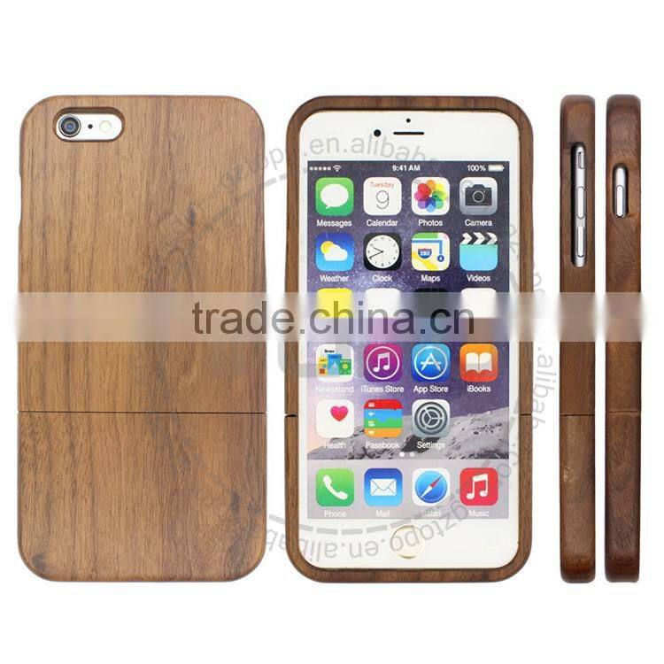 Real wood wooden Separated up and down The wooden shell phone case cover for iphone 6 6s plus