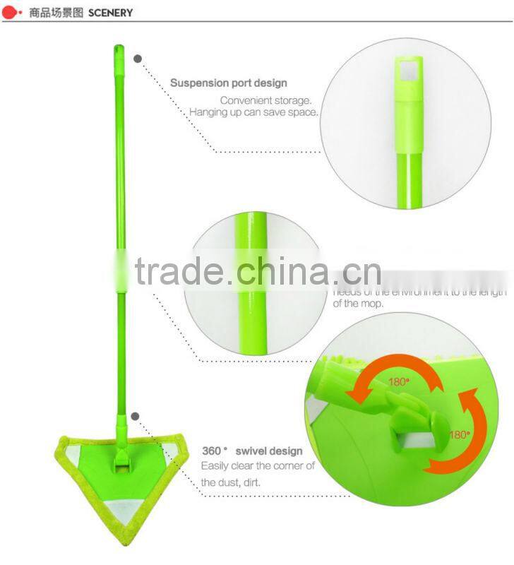 New Triangle Design Reusable Household Economic microfiber refill cleaning flat mop