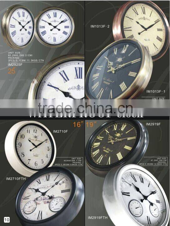 China Brass Wall Clock Home Decorative Antique Style Clock