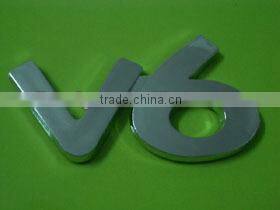 Chrome Badge, custom car emblem PVC labels metal car sticker