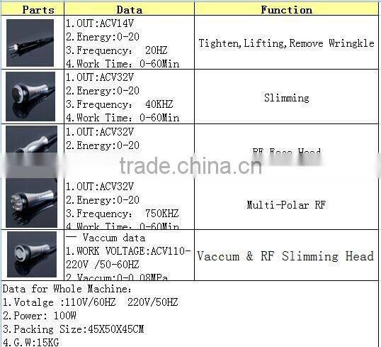 kim 8 new cavitation rf vacuum slimming machine