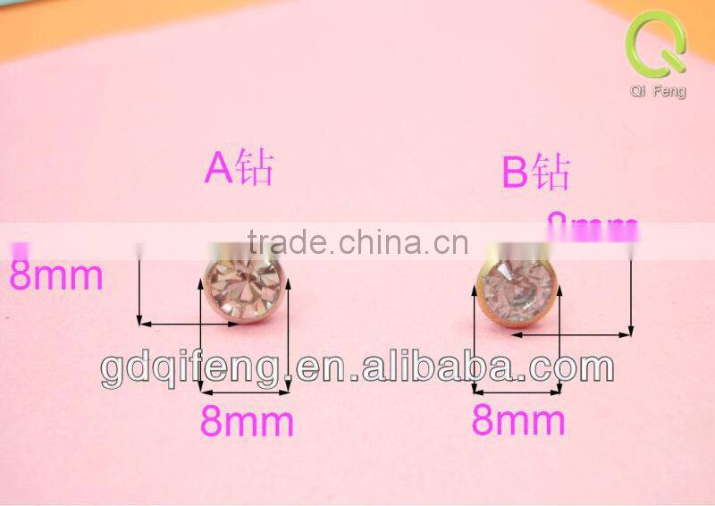 wholesale Decoration Handbag 8mm 9mm 10mm diamondA and B rivet without cap