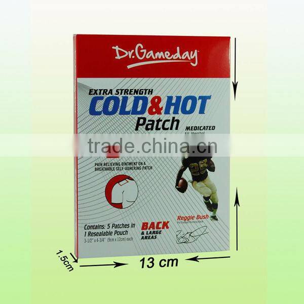2016 OEM pain relief patch(warm feeling) for sports hurt