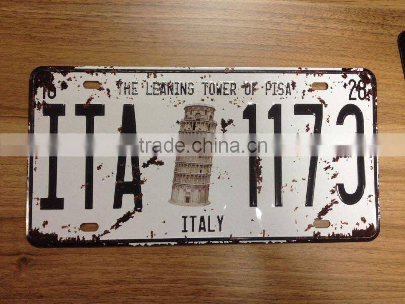 new embossed decorative license plate