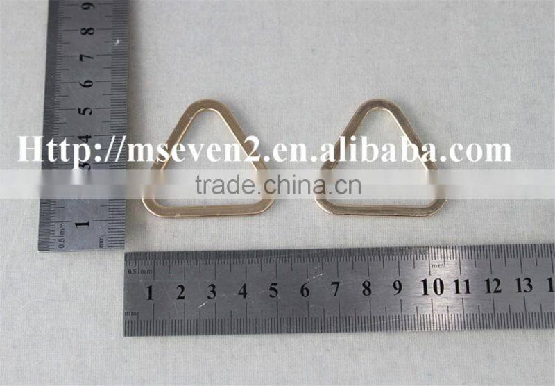 high quality 100% zinc alloy triangle textile garment metal buckles for wholesale