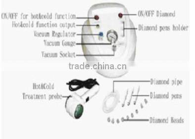 new arrival Diamond microdermabrasion+hot&cold treatment 2 in 1 hot sales with Factory price