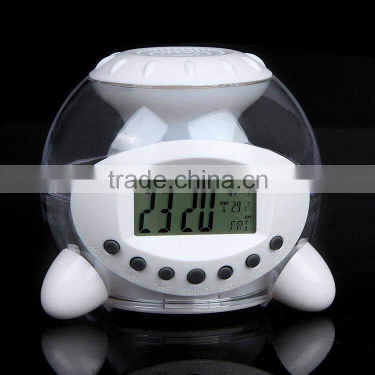 7 color light alarm clock with nature sound