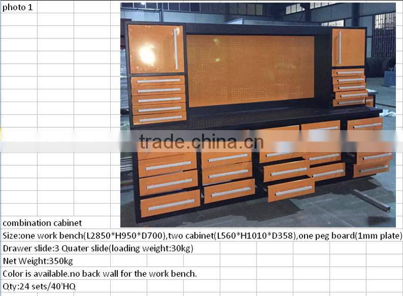 Quality Heavy duty steel storage tool work bench with drawers