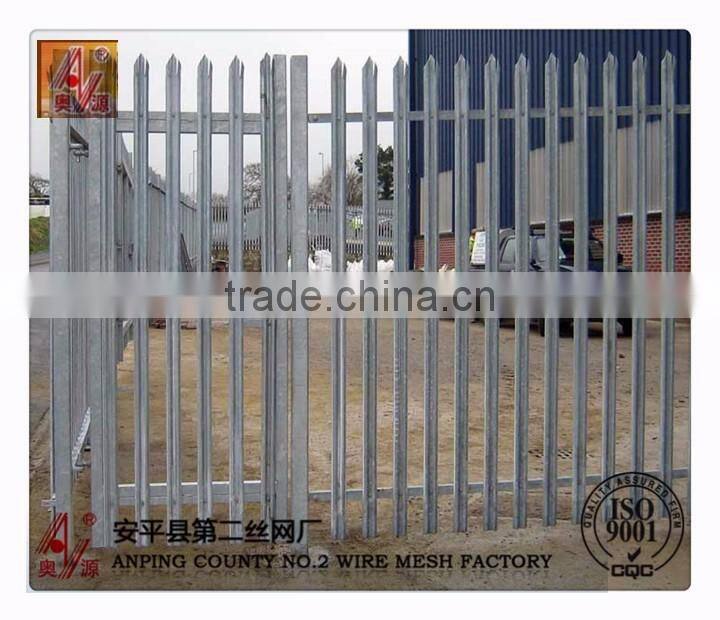 steel palisade fence mansion pvc coated colourful garden steel fence
