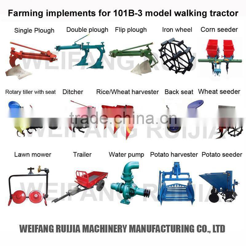 Hot sale factory price power trailer tractor made in China ! 8hp to 22hp diesel walking tractors with accessories for sale !