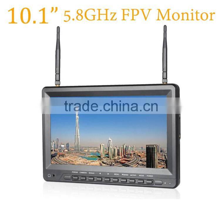 10.1" Monitor for DJI Phantom 2 Quadcopter and Features with 5.8GHz 32CH Dual AV Receiver