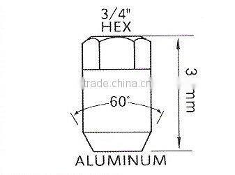 Automobile wheel hub nut(aluminium)