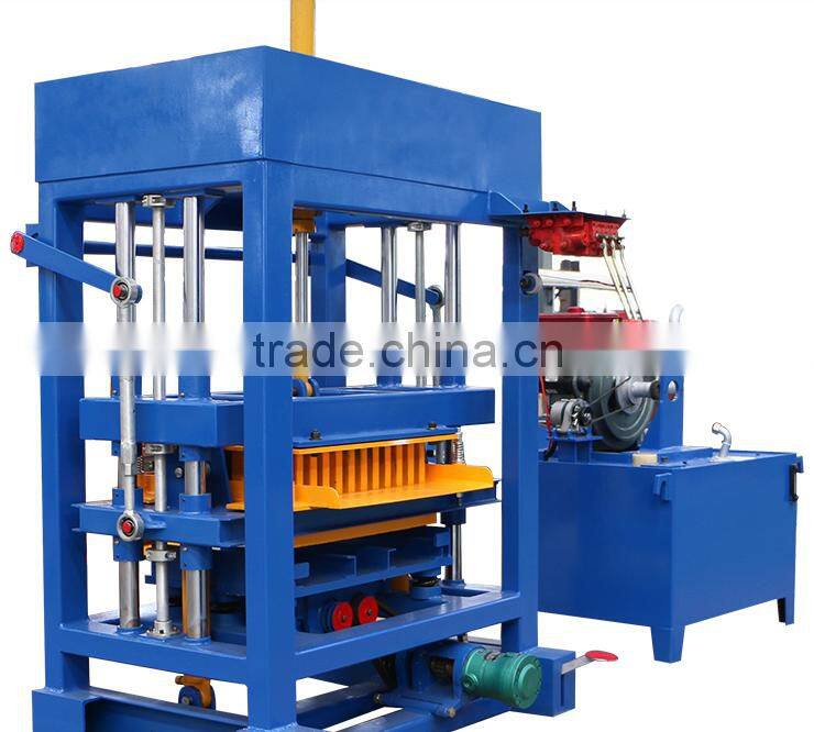 QT4-30 diesel engine hollow block making machine small concrete block making machine