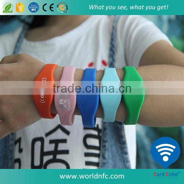 ISO 15693 ICODE SLI-S waterproof RFID Silicone wristband NFC bracelet