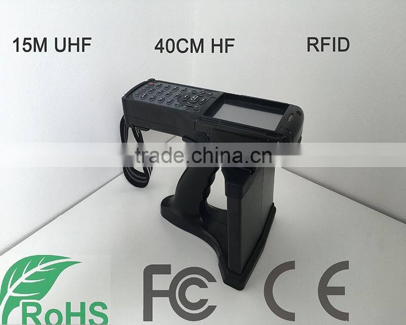 rfid uhf 15m Long range handheld reader handle rfid warehouse system ce fcc rohs