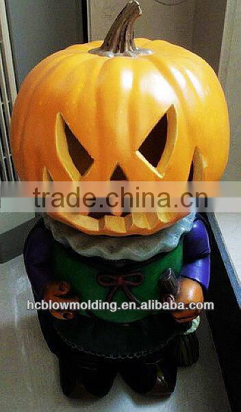 OEM Blow Molding plstic halloween product plastic pumpkin light for sale