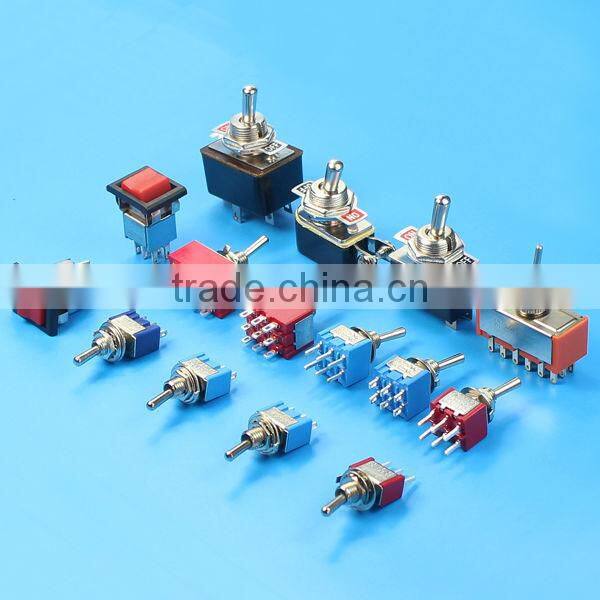 MTS-102-F1 ON-ON with metal flat handle 6 PIN toggle switch