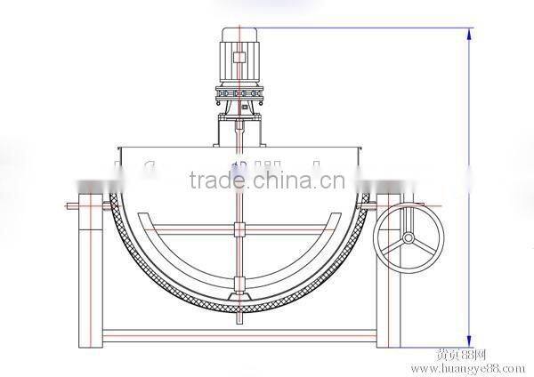 500 liter steam jacketed cooking kettle with agitator