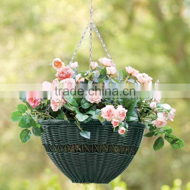 Garden decor wholesale multi colors hanging basket plastic flower pot