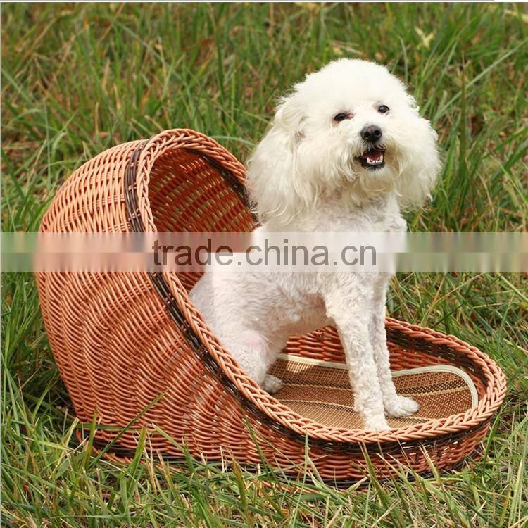 Latest dog pet products cheap wholesale waterproof wicker dog bed