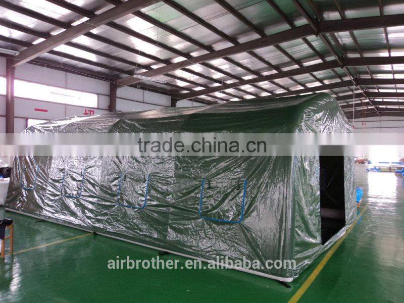 Inflatable army green military rescue tent