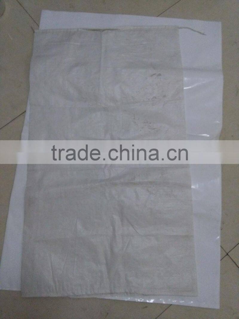 60*110cm pp woven bag/ 25kg white woven bag/50kg waterproof pp woven bag/PP Woven Rice Bag