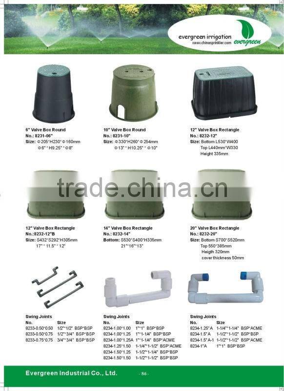 Garden irrigation high quality 6 inch plastic valve box