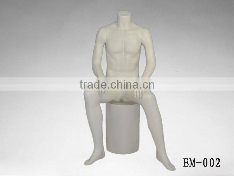 window display sitting man mannequin for fashion design