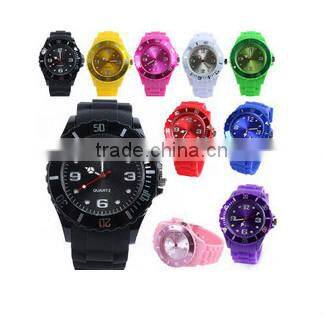 Fashionable waterproof Silicone Wrist Watch,colorful silicoen wrist watch,custom designed dial colorful watch wrist watch silico
