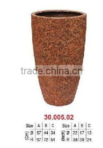 Fiberglass garden pots