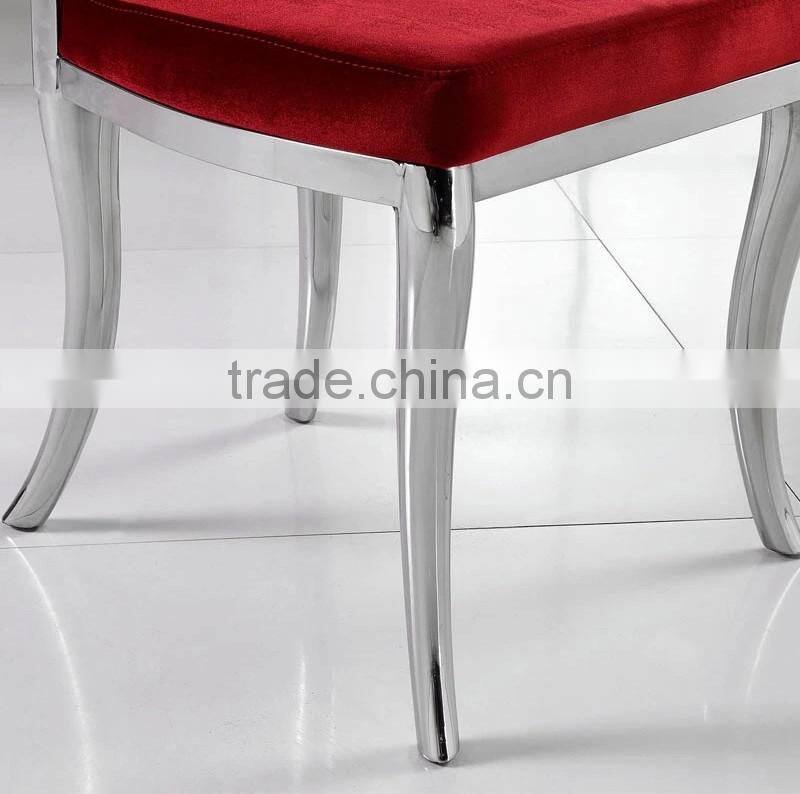 red velvet high back dining chair for banquet