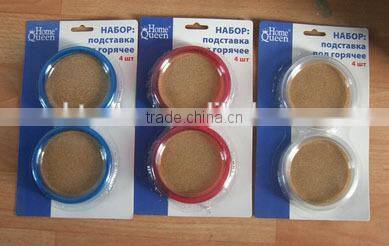 Laser logo round shape coffee cup stainless steel cup coaster