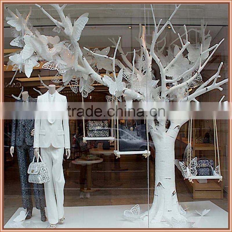 white display tree for store window decoration