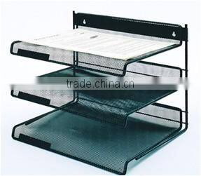 3 Tier Metal Mesh Office Document File Rack Tray