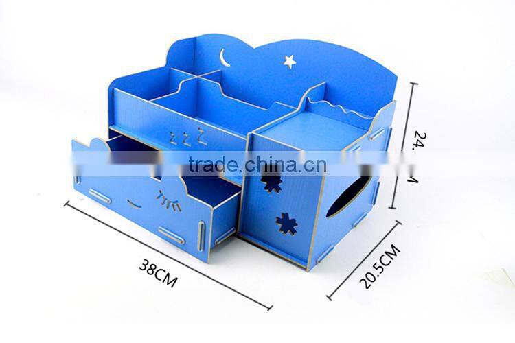 Wooden DIY Makeup Organizer Cosmetic Organizer Jewelry and Cosmetic Storage Display Boxes