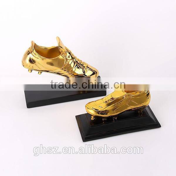 alibaba express Golden Boot resin fantasy football trophy cup