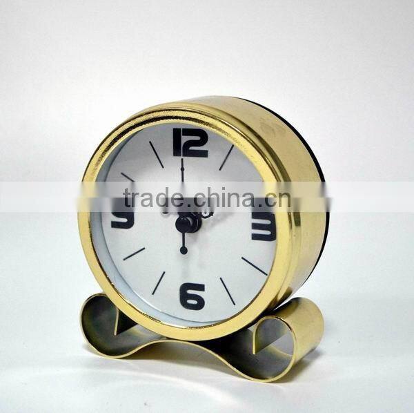 Metal small desktop clock