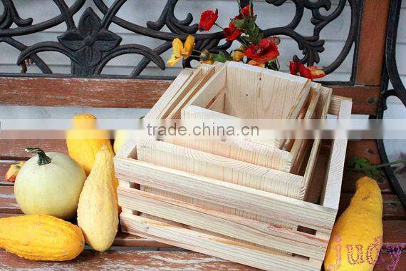 solid pine wood cheap wooden fruit crates for sale
