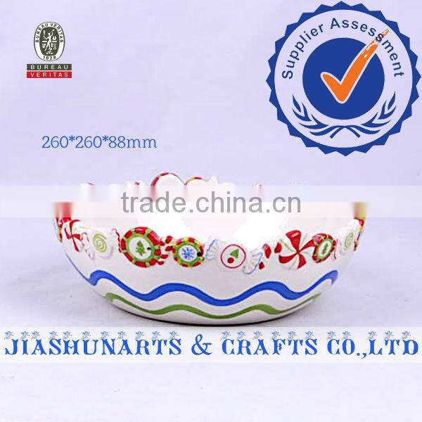 Beautiful Christmas Party Style Ceramic Fruit Bowl