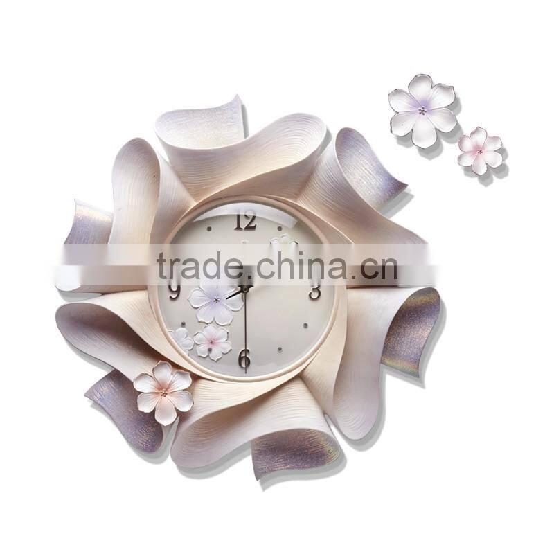 M22A Momoda Living room Creative modern hanging fancy elegant3D flower wall clock Quiet quiet quartz decoration large wall clock