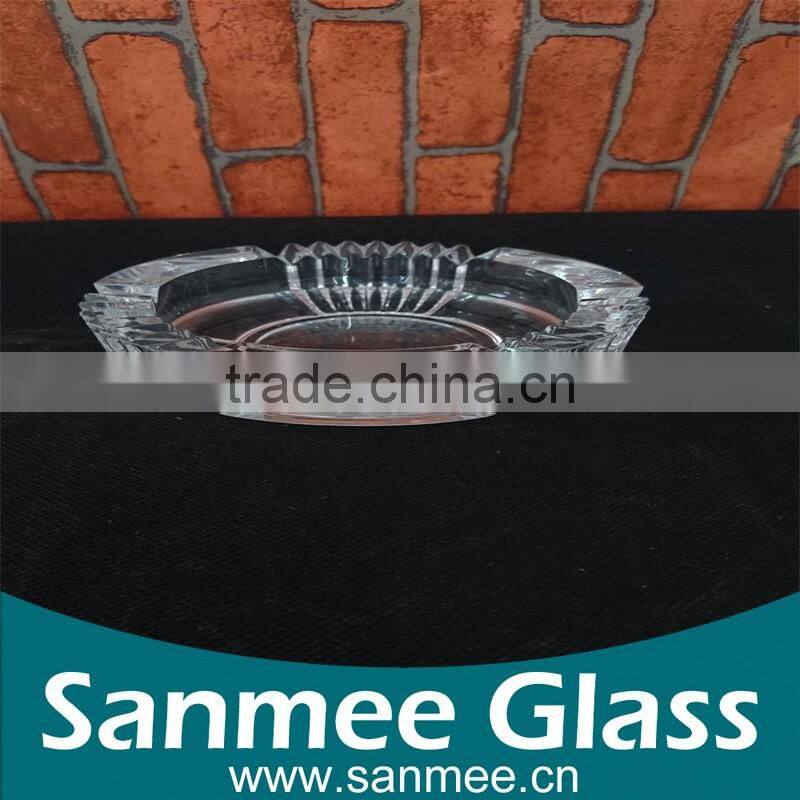 Cheap Wholesale Crystal Glass Portable Cigar Ashtray