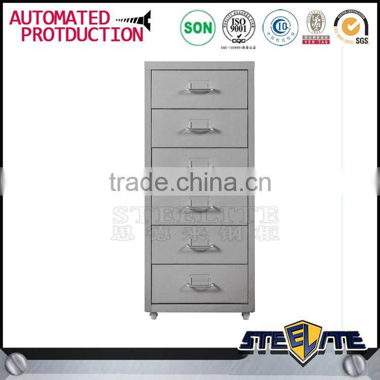 Wholesale prices office furniture metal 6 chest of Drawers file cabinet