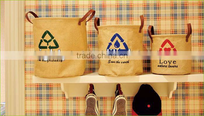 2014 high quality large capacity hot sale cotton and flax cloth storage carton