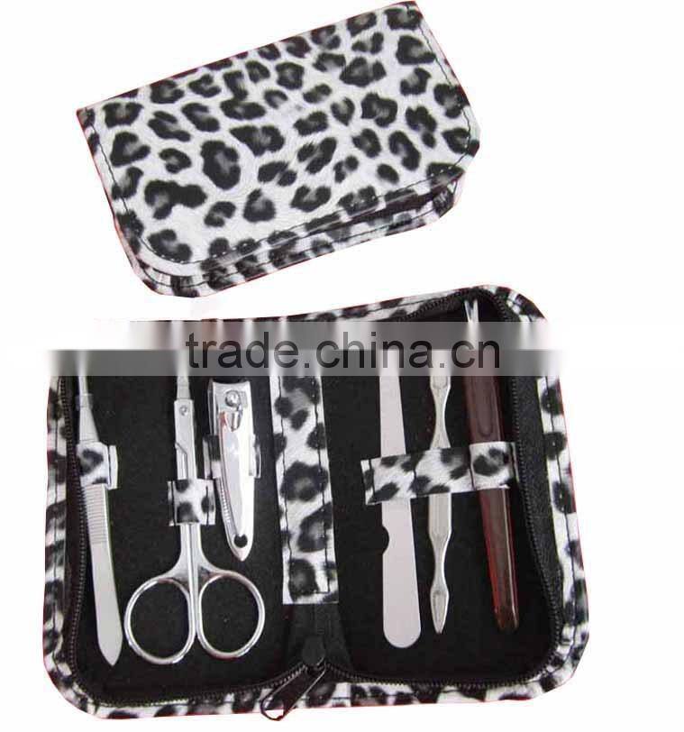 Fashional Leopard Print Pouch Nail Care Kit