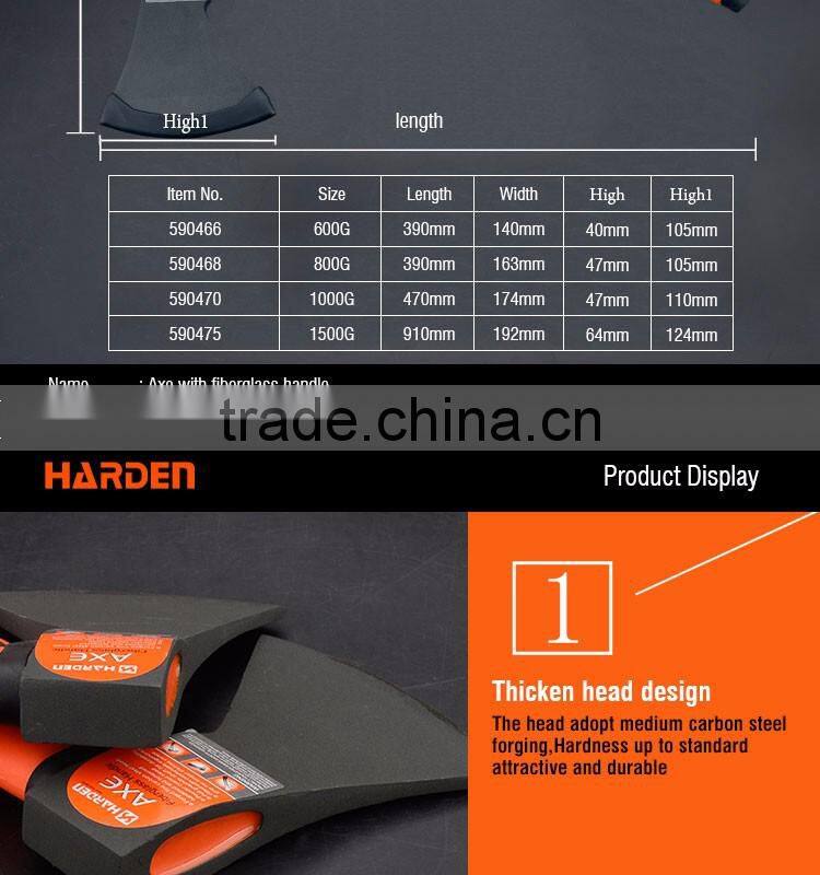 Carbon Steel Professional 600g Hatchet With Fiberglass Handle