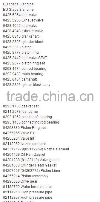 BFM1013 crankshaft bearing 02929430, 02929431, 02929432, 79268600