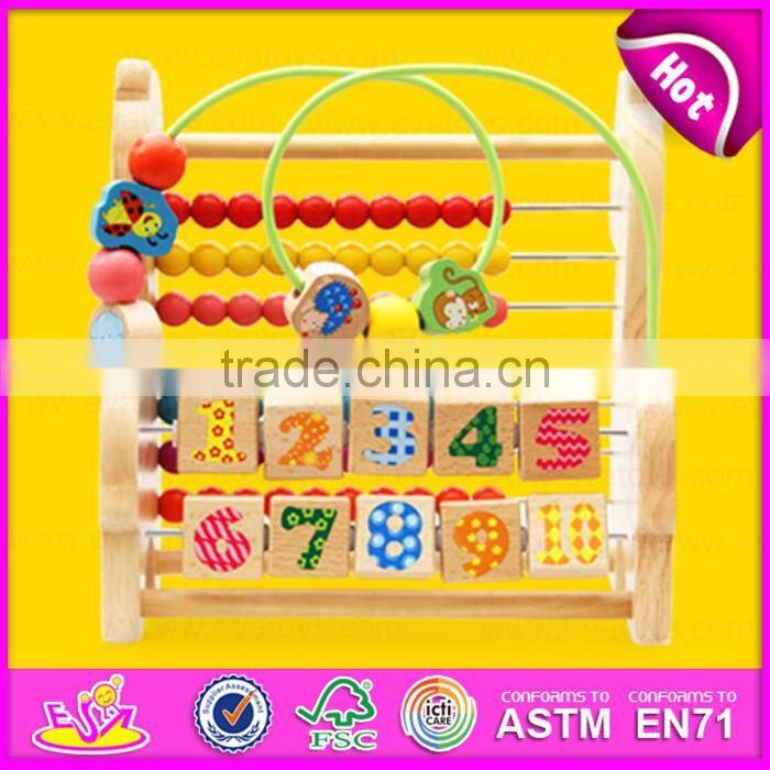 2016 brand new wooden beads toy, lovely educational wooden beads toy, cute preschool wooden beads toy W11B087