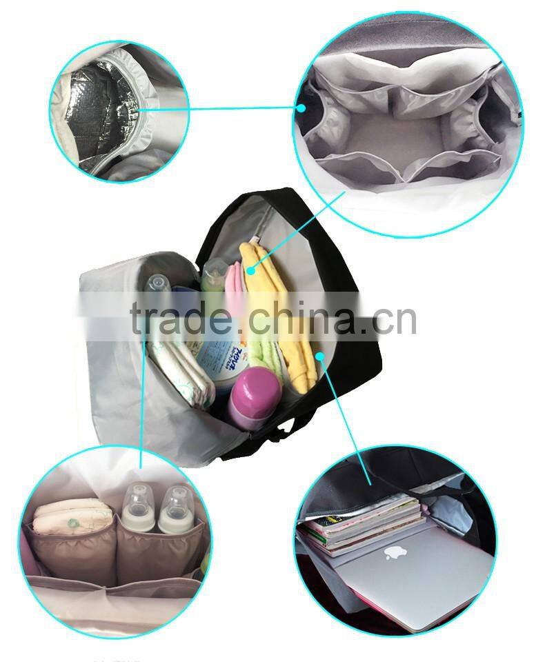 2016 Fashion multi-function mommy backpack storage bag